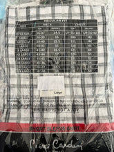 Load image into Gallery viewer, Pierre Cardin white black check short sleeve shirt - Size Large
