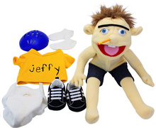 Load image into Gallery viewer, ZMOO Jeffy Puppet Plush Toy Doll, 60cm Hand Puppet for Play House Gift for Birthday Christmas Halloween Party, Yellow
