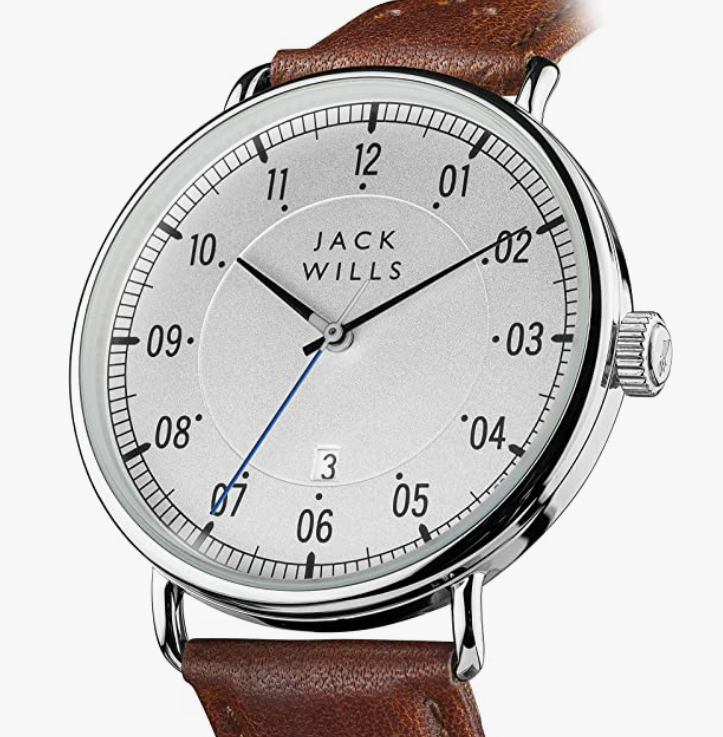 Jack Wills Mens Analogue Classic Quartz Watch with Leather Strap JW003SLBR