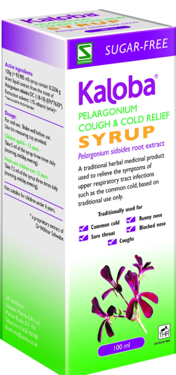 Kaloba Pelargonium Cough & Cold Relief Syrup 100ml Exp - 01/2024