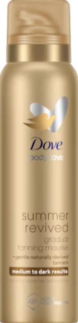 Dove Dermaspa Summer Revived Mousse Dark  150ml ( Slight Dints in Tin ) (COLLECTION ONLY)