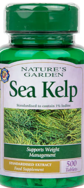 Nature’s Garden Sea Kelp 15mg  (Iodine) 500 Tablets Exp 10/2023