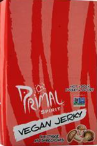 Primal Spirit Food Vegan Jerky Hot & Spicy Sweet & Savory 24 pckts - Exp 29/10/23