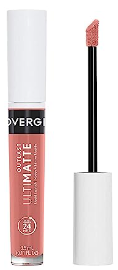 COVERGIRL Outlast Ultimatte One Step Liquid Lip Color, Rose, Yay, Rose, 0.12 Fl Ounce, Yay, Rosé 115