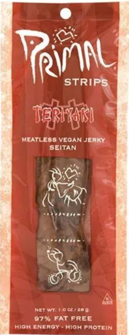 Primal Strips - Meatless Vegan Jerky Seitan Teriyaki 28g - EXP 19/0ct/23 - BOX of 24