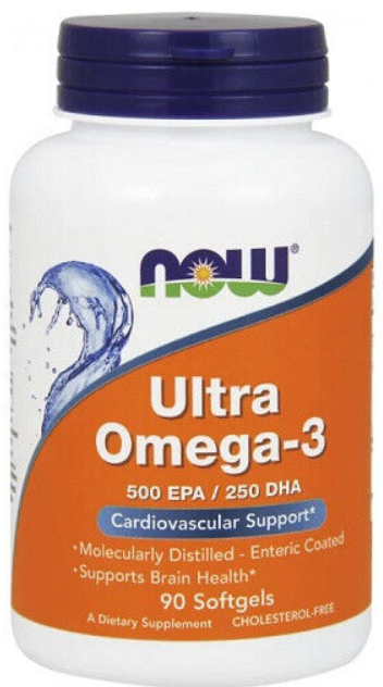 NOW Foods Ultra Omega 3 500 EPA/250 DHA 180 Softgels - EXP 01/2026