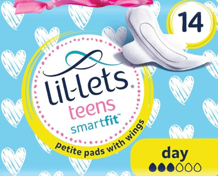 Lil-Lets Teens Smartfit Pads with Wings, Petite, 14 Pads