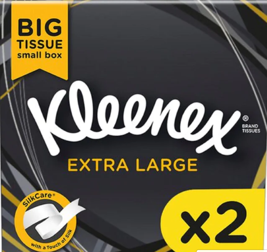 Kleenex Extra Large - Four Box Tissues - Big Tissue Small box (FOUR BOXS)