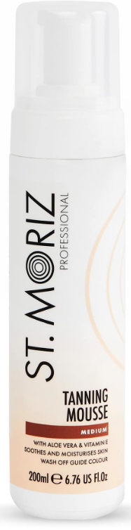 St Moriz Professional Instant Tanning Mousse in Medium | Fast Drying Vegan Fake Tan | With Aloe Vera & Vitamin E | For Streak Free Medium Golden Glow | Dermatologically Tested & Cruelty Free | 200ml