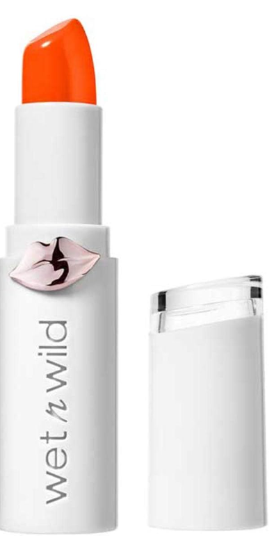 Wet n Wild, Megalast Lipstick, Long-lasting Lipstick with Shine Finish, Hydrating Formula with Microspheres, Natural Marine Plant Extracts, Coenzyme Q10 and Vitamins A & E, Tanger-ring the Alarm