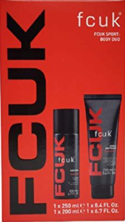 FCUK Sport Body Duo Hair & Body Wash Body Spray Mens Gift Set ( COLLECTION ONLY)