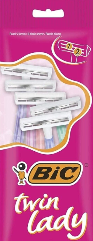 BIC Twin Lady Multi Coloured Razor - Pack of 5