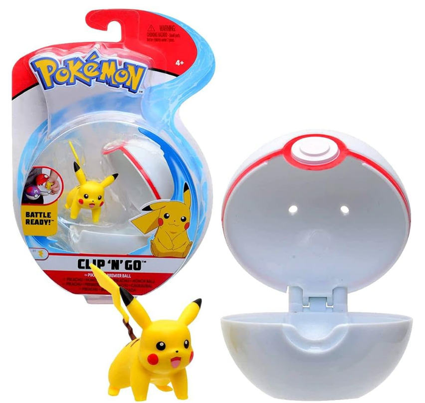 Pokèmon Toy Figure with Pokeball Clip N Go Action Figures, Play Figure:Pikachu
