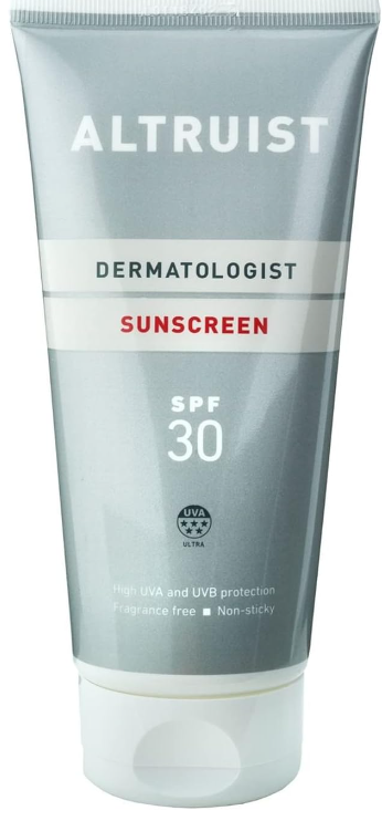 ALTRUIST. Dermatologist Sunscreen SPF 30 Superior 5-star UVA protection by Dr Andrew Birnie, suitable for sensitive skin, 200 ml (Pack of 2) EXP 10/2024