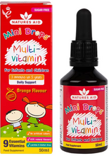 Load image into Gallery viewer, natures aid mini drops multi vitamin / supplement - EXP 01/25  ( NO BOX )
