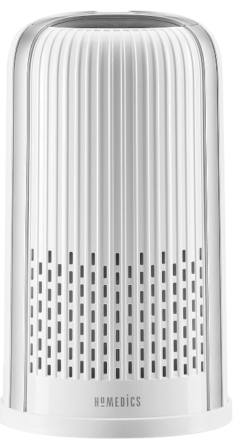 HoMedics TotalClean 4-in-1 Tower Air Purifier, 360-Degree HEPA Type Filtration for Allergens, Dust and Dander with Ionizer for Home, Office and Desktop, Night Light ( Open Box)