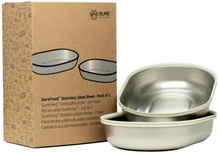 Load image into Gallery viewer, Sure Petcare SureFeed Stainless Steel Bowl Set, Compatiable with Sure Petcare SureFeed Microchip Pet Feeder, SureFeed Microchip Pet Feeder Connect and Sealed Pet Bowl, Metal, Pet Food Bowl, Pack of 2
