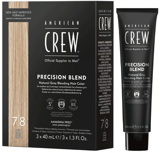 American Crew Precision Blend Hair Color 7/8 Light 3x40ml (3x1.35fl oz)