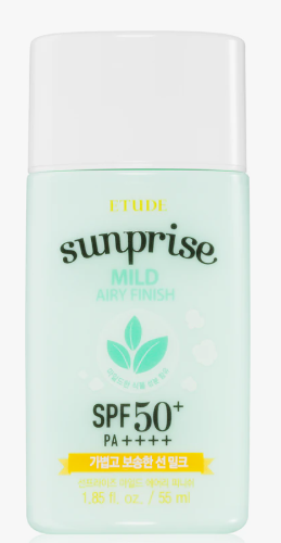 ETUDE Sunprise Mild Airy Finish protective mineral face fluid SPF 50+