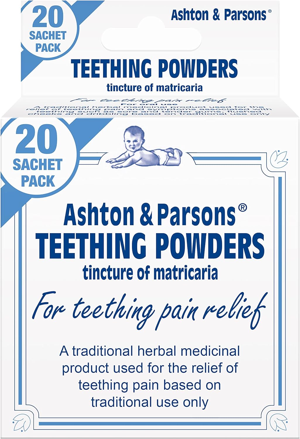 Ashton & Parsons Teething Powders for Babies From 3 Months+ Used To Help Soothe Teething Pain, Pack of 20