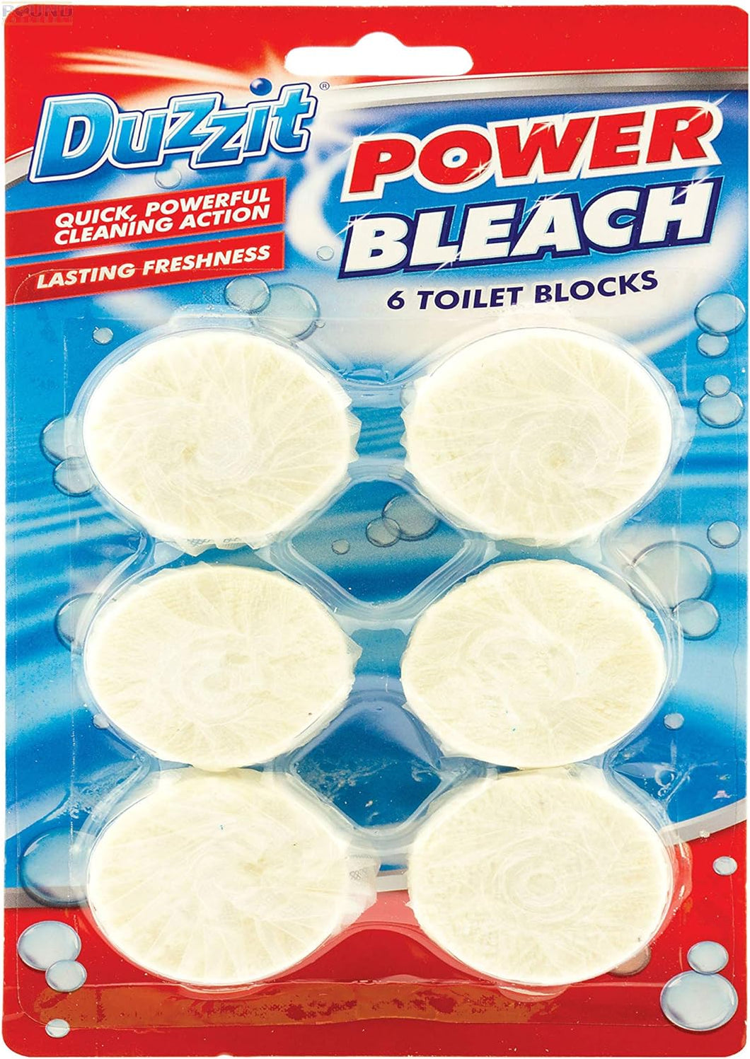 Pack of 6 Duzzit Power Bleach Toilet Block
