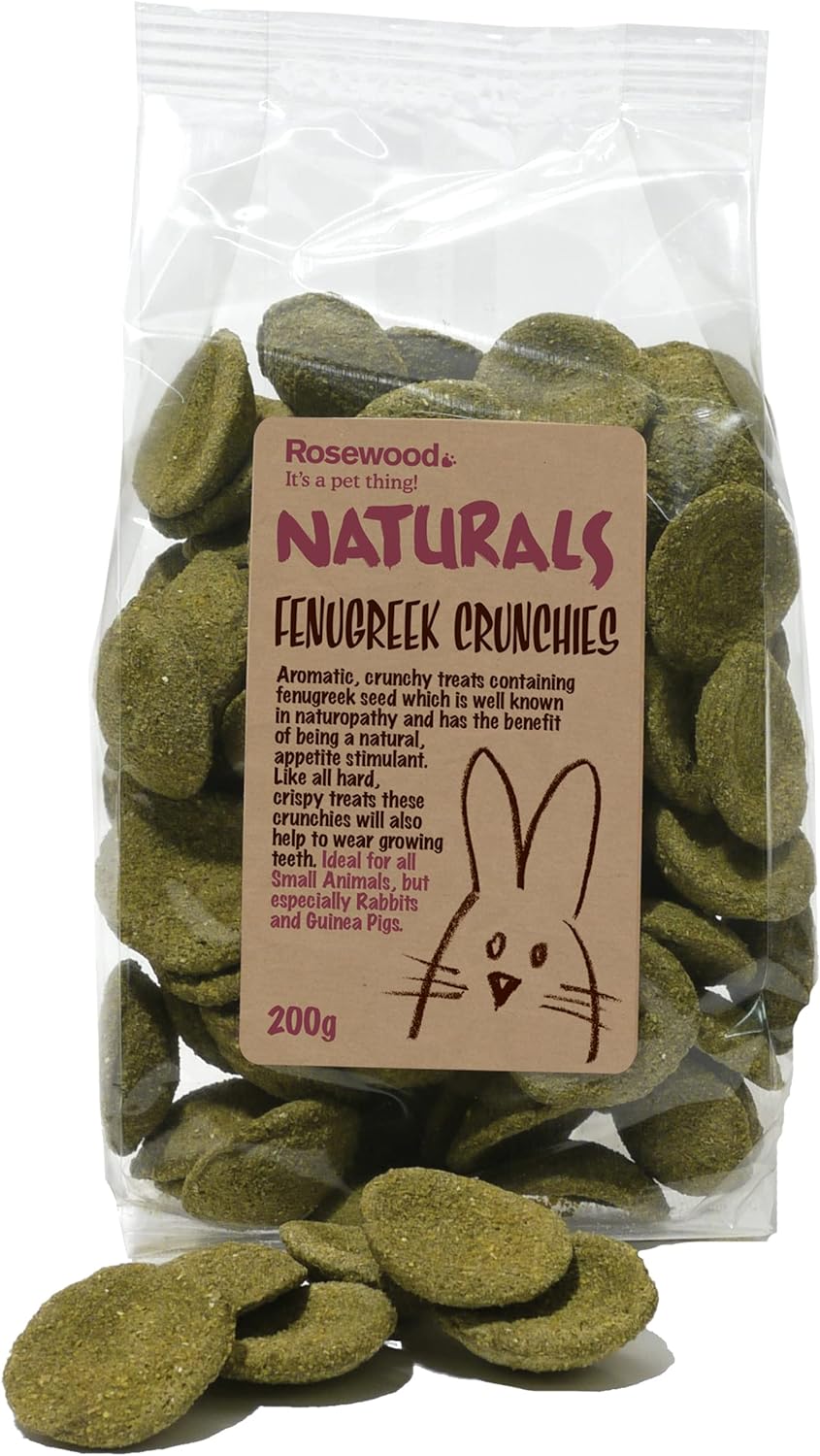 Rosewood Naturals Fenugreek Crunchies, Rabbit Treats & Small Animal Treats, 200g