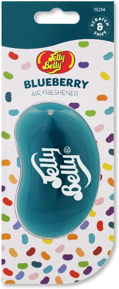 Jelly Belly Car Air Freshener - Blueberry 3D Hanging Freshener. Car Scent Lasts Up To 30 Days, Air Freshener Car, Home or Office. Genuine Jelly Belly Car Air Fresheners for Women, Men and Kids ( COLLECTION ONLY)