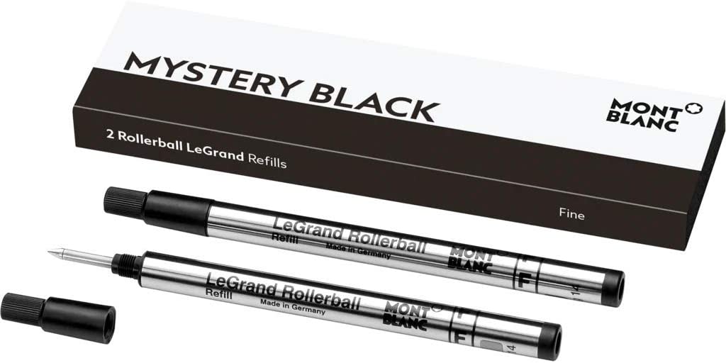 Montblanc Rollerball LeGrand Refills (F) Mystery Black 105166 – Refill Cartridge Exclusively for The Meisterstück LeGrand Rollerball Pen – 2 x Black Pen Refills