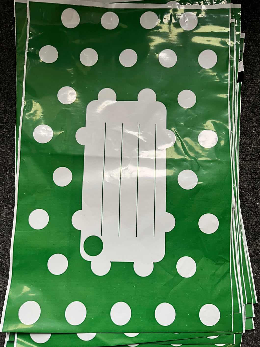 Green Spotty Mailing Bags - Approx 50 in bundle