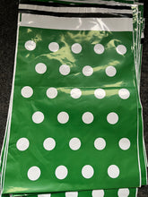 Load image into Gallery viewer, Green Spotty Mailing Bags - Approx 50 in bundle
