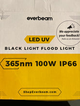 Load image into Gallery viewer, Everbeam 365nm 100W UV LED Black Light - High Performance LED Bulbs, IP66 Waterproof - Ultraviolet Flood Lighting for Aquarium, Indoor or Outdoor Parties, Stage - Party Supplies, Halloween Decorations

