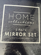 Load image into Gallery viewer, Home collections 3 pack mirror set - Silver
