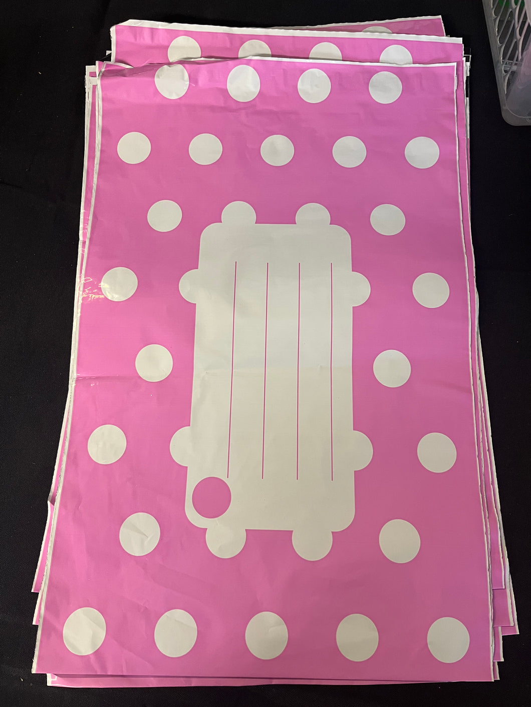 Pink & White Dotted Mailing Bags -  Mix Bundle - Approx 30 Bags