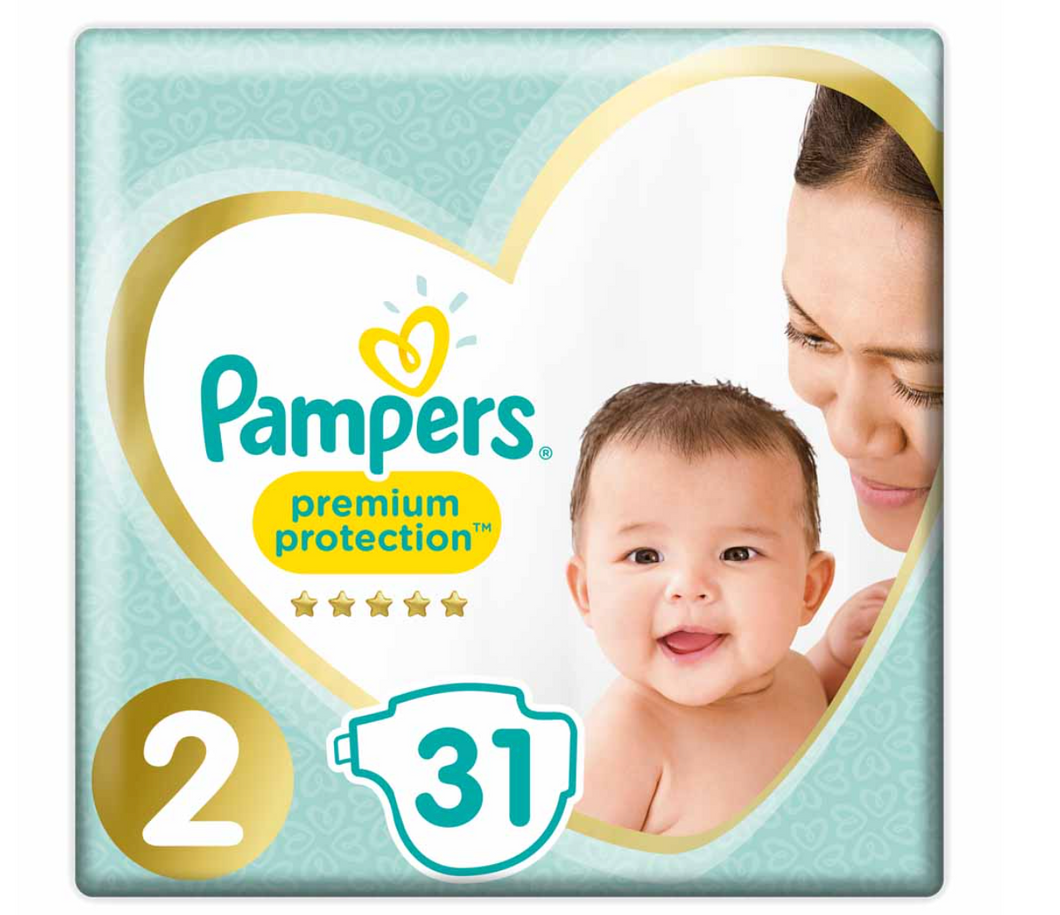 Pampers Nappies Size 2 (4-8 kg), 31 pack
