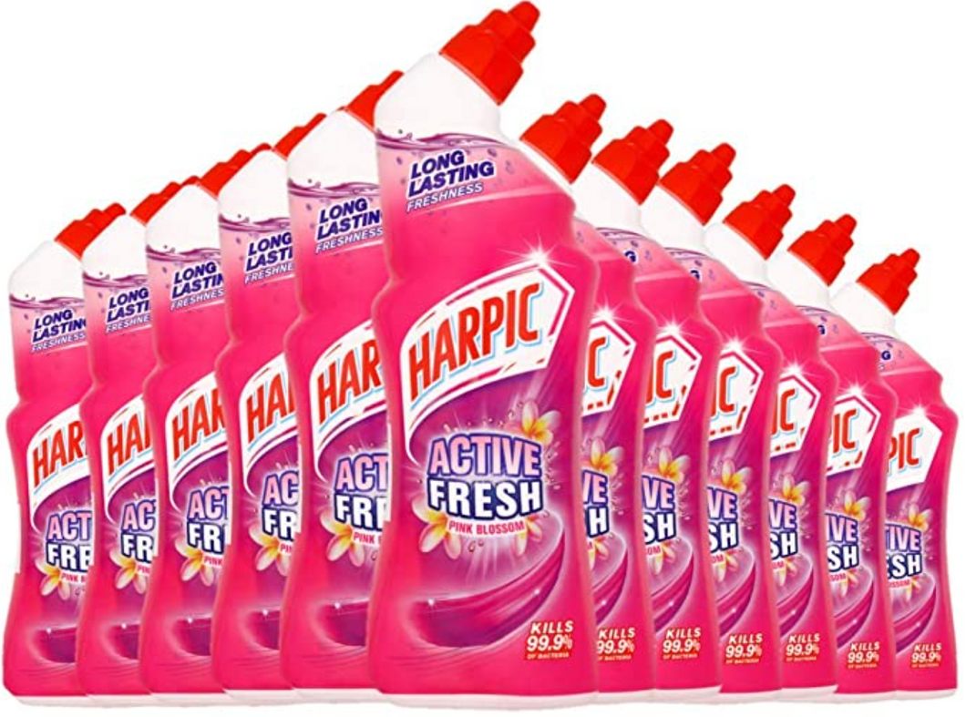 Harpic Active Fresh Toilet Cleaner Gel, Pink Blossom 750ML