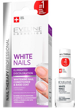Load image into Gallery viewer, Eveline Cosmetics Repair Therapy Nail Whitener 3in1 Strengthening Nail Hardener Serum against Discolourations | 12 ml | Whitening Nails | Prevents Nails Yellowing | Beautiful Manicure Look
