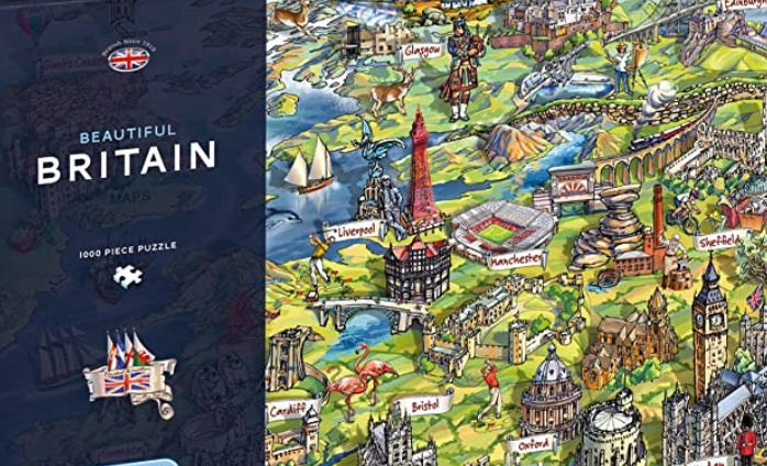 Beautiful Britain 1000 Piece Jigsaw Puzzle | Sustainable Puzzle for Adults