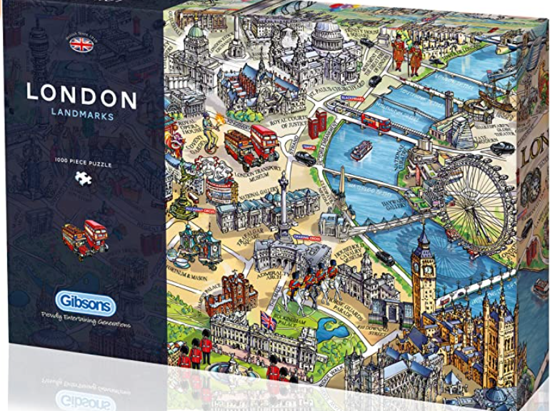 London Landmarks 1000 Piece Jigsaw Puzzle | Sustainable Puzzle for Adults