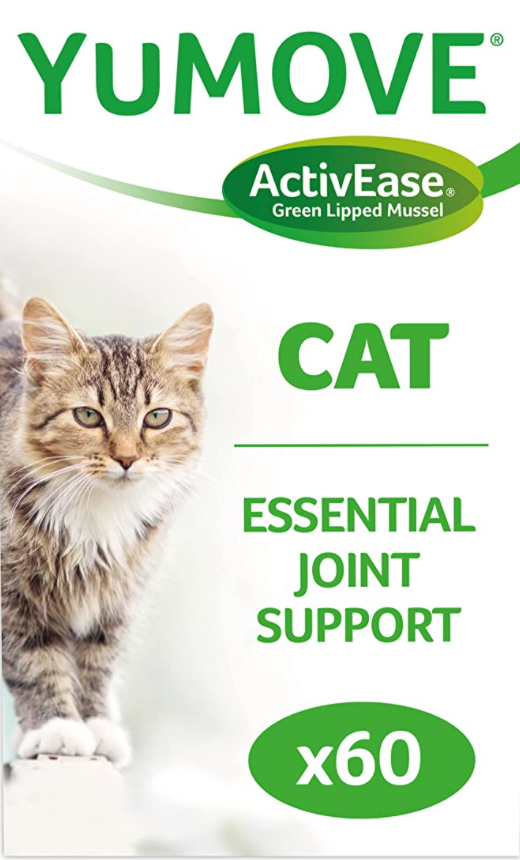 Lintbells | YuMOVE Cat | Hip and Joint Supplement for Stiff Cats, with Glucosamine, Chondroitin, Green Lipped Mussel, All Ages and Breeds | 60 Capsules EXP 10/23