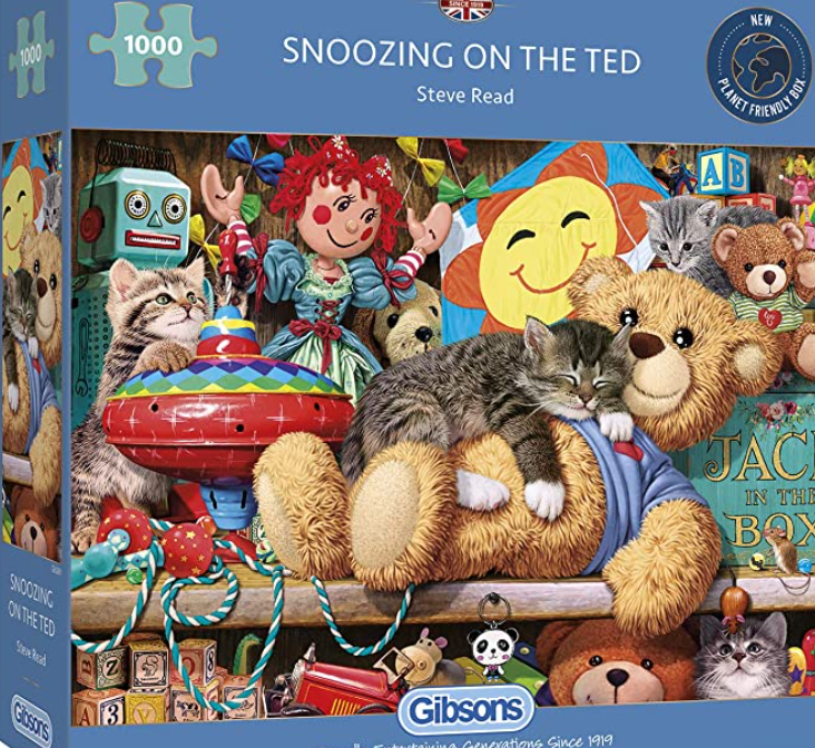 Snoozing on the Ted 1000 Piece Jigsaw Puzzle | Sustainable Puzzle for Adults