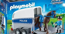 Load image into Gallery viewer, Playmobil 6922 City Action Police with Horse and Trailer
