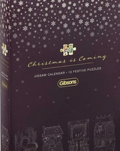 Load image into Gallery viewer, Gibsons Christmas is Coming Advent Calendar Jigsaw Puzzle (12 doors)
