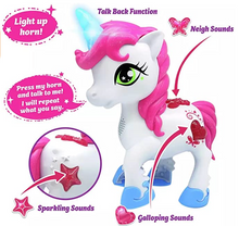 Load image into Gallery viewer, Chad Valley Touch and Talk Unicorn
