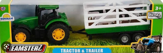 Teamsterz tractor and trailer - Green