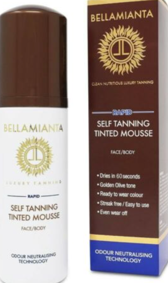 Bellamianta Dark Rapid Self Tanning Mousse 150ml - New / Unused ( box damage)