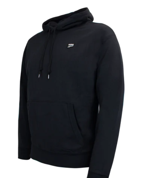 Puma Downtown Pull Over Hoody Black Mens Hooded Jumper 596365 - SIZE US M