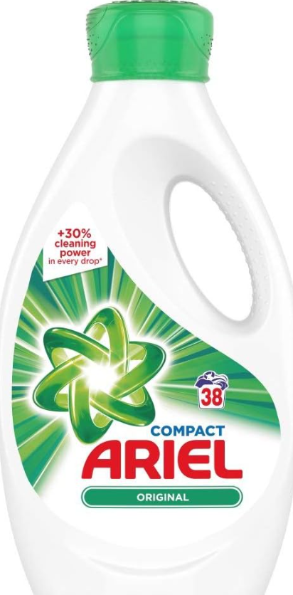 Ariel Original Compact Liquid Detergent, 38 Washes, 1.33L - NO MEASURING CUP