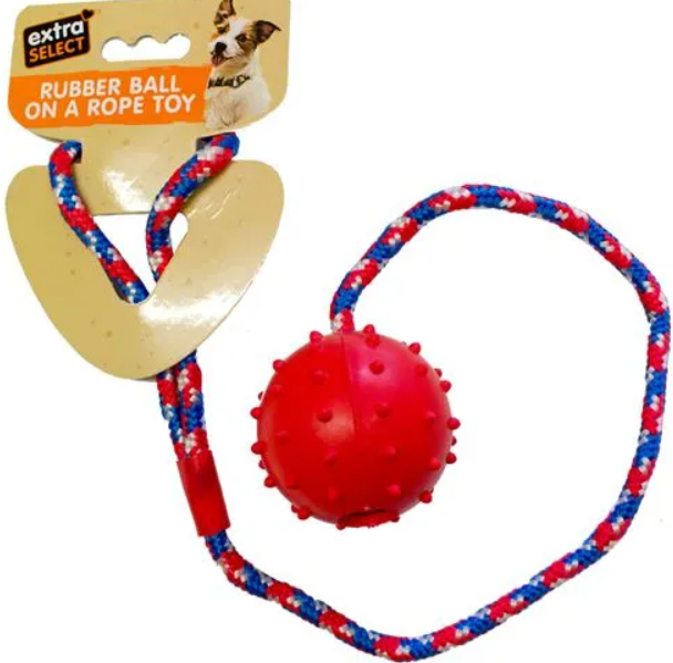 Extra Select Rubber Ball on Rope (Red OR Blue)