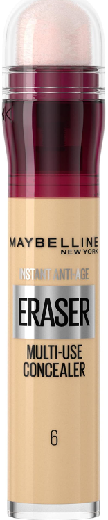 Maybelline Instant Anti Age Eraser Eye Concealer, Dark Circles and Blemish Concealer, Ultra Blendable Formula, 06 Neutraliser