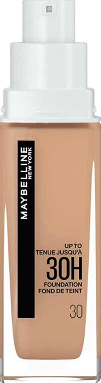 Maybelline New York Super Stay Active Wear, waterproof foundation with high coverage, long-lasting facial make-up, colour: No. 30 Sand (Light), 1 x 30 ml